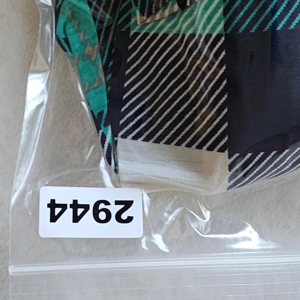 ModCloth‎ Gilli Dress Womens Small  Turquoise Plaid Stretch Comfort Party Office - Picture 14 of 14